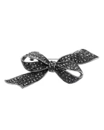 Καρφίτσα σε στύλ ρετρό με μαύρα κρύσταλλα