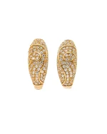 Σκουλαρίκια ασημένια-επιχρυσωμένα με ζιργκόν - Image 2