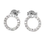 Σκουλαρίκια ασημένια με ζιργκόν