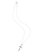 Μενταγιόν σταυρός ασημένιο με ζιργκόν - Image 3