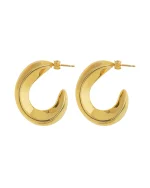 Σκουλαρίκια κρίκοι ασημένια-επιχρυσωμένα