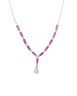 Κολιέ ασημένιο με ζιργκόν