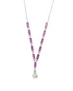 Κολιέ ασημένιο με ζιργκόν - Image 2