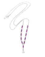 Κολιέ ασημένιο με ζιργκόν - Image 3