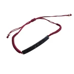 Βραχιόλι χειροποίητο μακραμέ με ασήμι και ζιργκόν