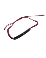 Βραχιόλι χειροποίητο μακραμέ με ασήμι και ζιργκόν