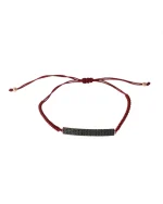 Βραχιόλι χειροποίητο μακραμέ με ασήμι και ζιργκόν - Image 2