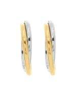 Σκουλαρίκια κρίκοι ασημένια-επιχρυσωμένα - Image 3