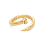 Δαχτυλίδι ασημένιο-επιχρυσωμένο “καρφί”