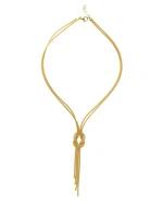 Κολιέ ασημένιο-επιχρυσωμένο mesh - Image 2