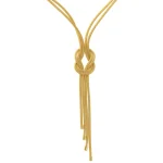 Κολιέ ασημένιο-επιχρυσωμένο mesh