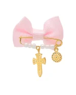 Παραμάνα ασημένια-επιχρυσωμένη για νεογέννητα - Image 2