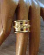 Δαχτυλίδι χειροποίητο επίχρυσο - Image 2