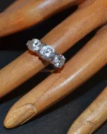 Δαχτυλίδι vintage ασημένιο μέ ζιργκόν(βέρα) - Image 4