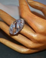 Δαχτυλίδι ασημένιο μέ ζιργκόν - Image 2