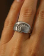 Δαχτυλίδι vintage ασημένιο μέ ζιργκόν - Image 2