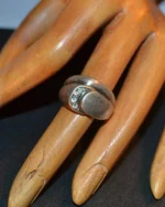 Δαχτυλίδι vintage ασημένιο μέ ζιργκόν - Image 3