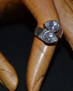 Δαχτυλίδι ασημένιο μέ ζιρκόν vintage - Image 2