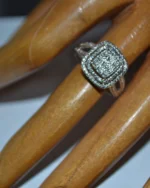 Δαχτυλίδι ασημένιο μέ ζιρκόν vintage - Image 2