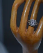 Δαχτυλίδι ασημένιο μέ ζιρκόν vintage - Image 3