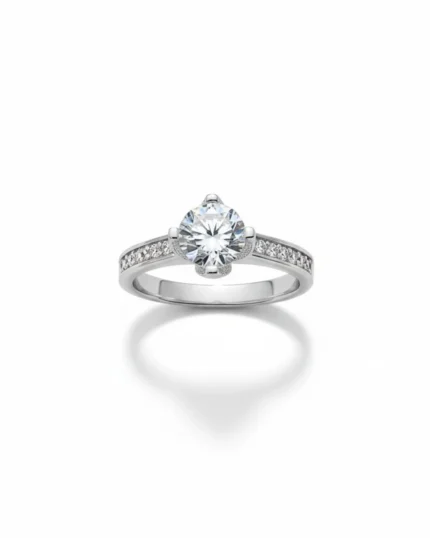 Δαχτυλίδι ασημένιο μέ ζιρκόν “μονόπετρο”