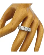 Δαχτυλίδι ασημένιο μισόβερο με ζιρκόν vintage - Image 4