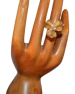 Δαχτυλίδι ασημένιο-επιχρυσωμένο χειροποίητο μέ μαργαριταράκια vintage - Image 2