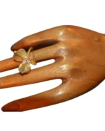 Δαχτυλίδι ασημένιο-επιχρυσωμένο χειροποίητο μέ μαργαριταράκια vintage - Image 3