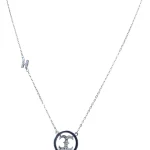 Κολιέ-μενταγιόν ασημένιο μέ ζιρκόν