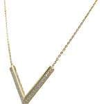 Κολιέ-μενταγιόν ασημένιο-επιχρυσωμένο μέ ζιρκόν