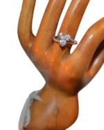 Δαχτυλίδι ασημένιο μέ ζιργκόν - Image 3