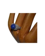 Δαχτυλίδι ασημένιο χειροποίητο μέ λάπις vintage - Image 4