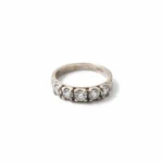 Δαχτυλίδι ασημένιο μέ ζιργκόν – μισόβερο – vintage
