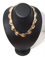 Κολιέ χειροποίητο από ασήμι επιχρυσωμένο vintage - Image 2