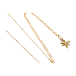 Κολιέ ασημένιο επιχρυσωμένο μέ μαργαριταράκι