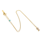 Κολιέ ασημένιο επιχρυσωμένο με ζιργκόν