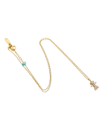 Κολιέ ασημένιο επιχρυσωμένο με ζιργκόν