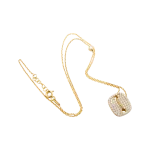 Κολιέ ασημένιο επιχρυσωμένο μέ ζιργκόν