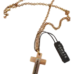 Μενταγιόν-σταυρός ατσάλινος COMETE gioielli με ζιρκόν