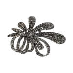 Καρφίτσα σε στύλ ρετρό με μαύρα κρύσταλλα