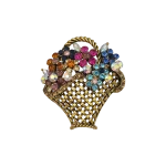 Καρφίτσα σε ρετρό στύλ με κρύσταλλα