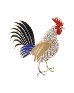 Καρφίτσα σε στύλ ρετρό με κρύσταλλα “πετεινός”