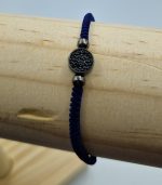 Βραχιόλι χειροποίητο μακραμέ με ασημένιο στοιχείο - Image 2