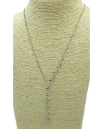 Κολιέ ασημένιο “καταράκτης” μέ ζιρκόν - Image 2