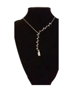 Κολιέ ασημένιο “καταράκτης” μέ ζιρκόν - Image 3