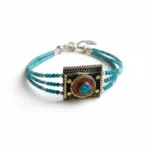 Βραχιόλι επάργυρο χειροποίητο έθνικ-boho από Νεπάλ