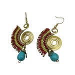Σκουλαρίκια μακραμέ χειροποίητα ethnic boho African
