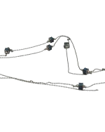 Κολιέ ασημένιο μέ κύβους με τυρκουάζ ζιρκονάκια - Image 5