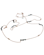 Κολιέ ασημένιο-επιχρυσωμένο με τυρκουάζ και όνυχα - Image 3