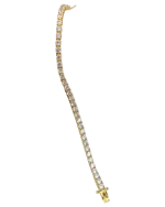 Βραχιόλι ριβιέρα ασημένιο επιχρυσωμένο με ζιρκόν - Image 2